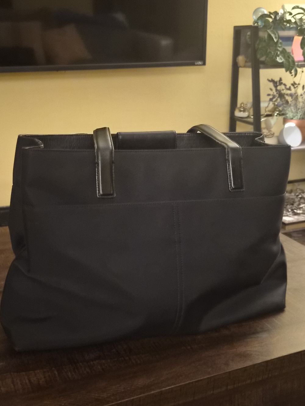 Coach Black Tote Bag with Leather Handles